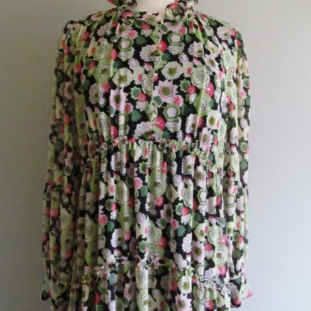 NWT CINQ À SEPT Lucille Floral Long Sleeve Maxi Dress Women's Size 10 - Picture 5 of 16